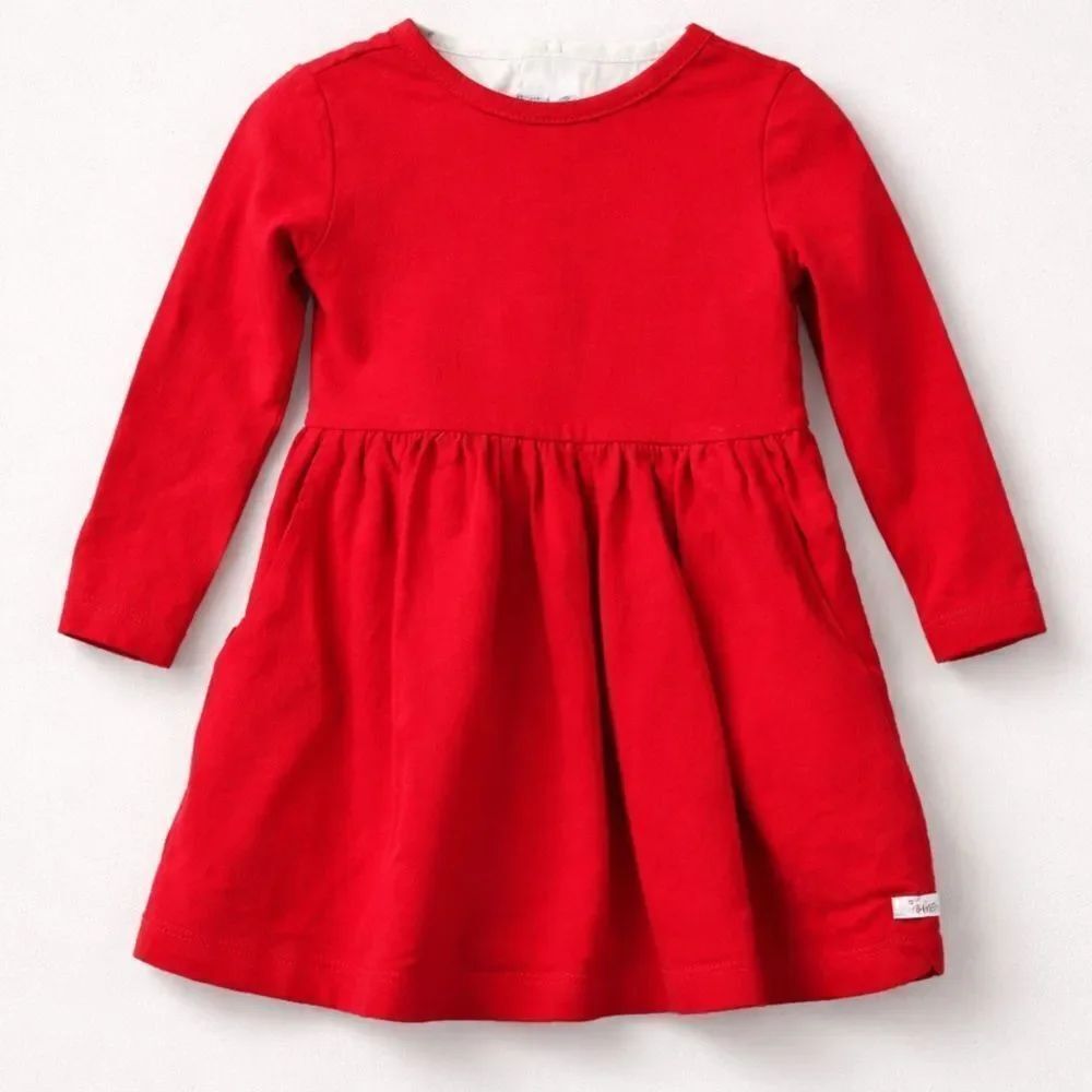 Ruffle Butts Red knit dress long sleeve size 18-24 months